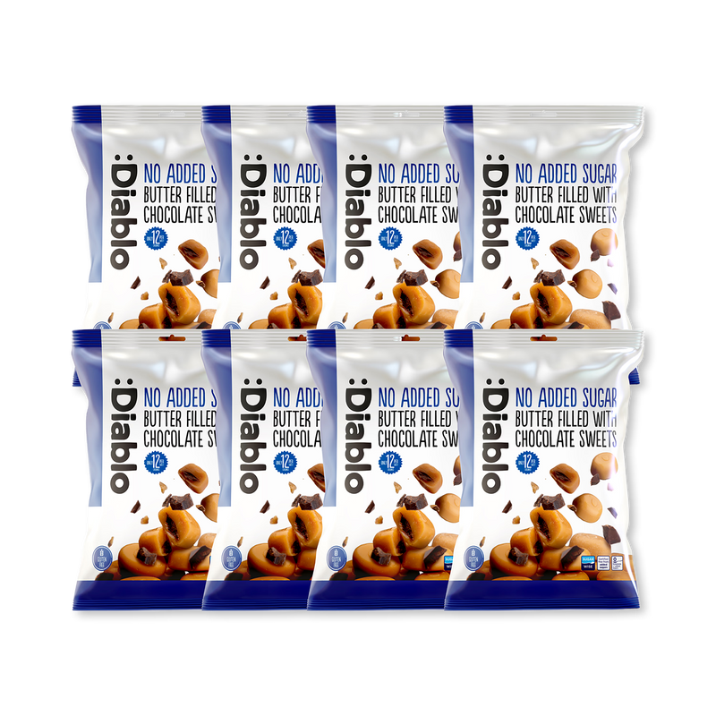 Diablo sugar-free butter sweets chocolate 75g pack of 8 (British brand)
