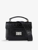 The Kooples Emily vinyl-effect mini leather cross-body bag - British product