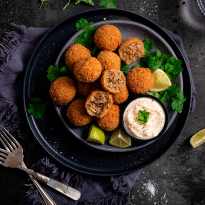 Simon Howie veggie haggis bon bons 240g, imported from the UK