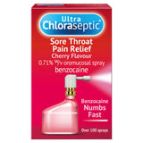 Ultra Chloraseptic sore throat spray cherry flavour 15ml, imported from the UK