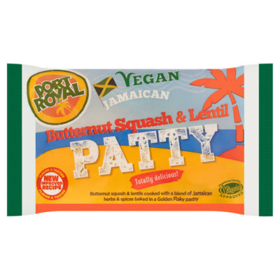 Port Royal Jamaican Butternut Squash Lentil Patty Vegetarian 140g