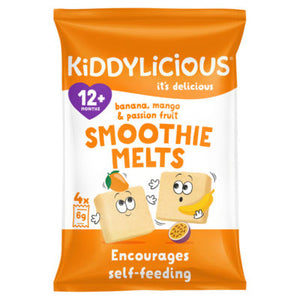 Kiddylicious Banana, Mango & Passion Fruit Smoothie Melts 12+ Months 24g