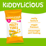 Kiddylicious sweetcorn melty tubes 40g, UK version
