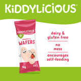 Kiddylicious Strawberry Wafers 6+ Months 10 x 4g (40g)