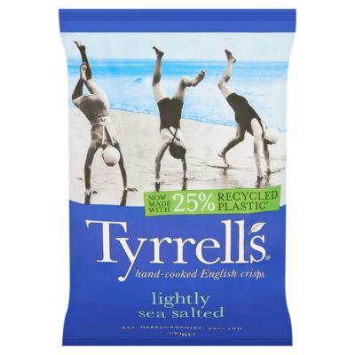 Tyrrells sea salted potato crisps 150g (British brand)