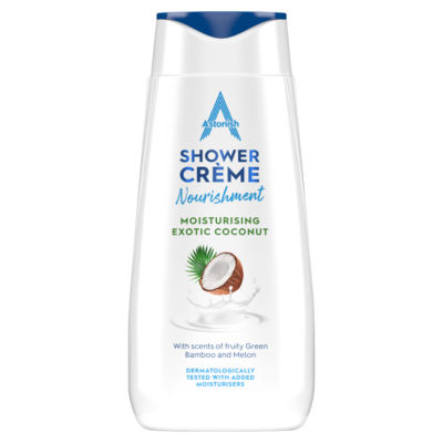 Astonish shower crème exotic coconut 400ml, UK version
