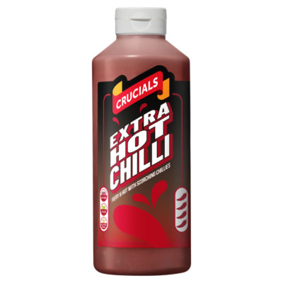 Crucials Extra Hot Chilli Sauce 500ml (British brand)