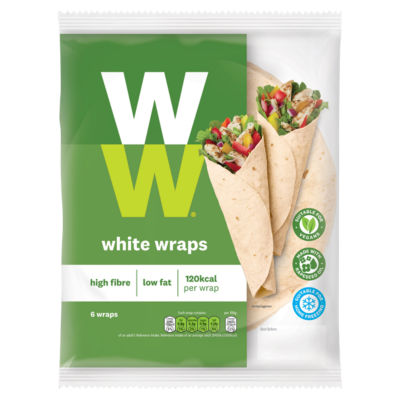 Weight Watchers White Wraps 6 pack fortified wheat flour (British brand)