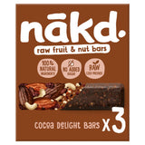 ASDA Nakd Cocoa Delight Fruit & Nut Snack Bars 3 x 35g- Buy online at McGrocer