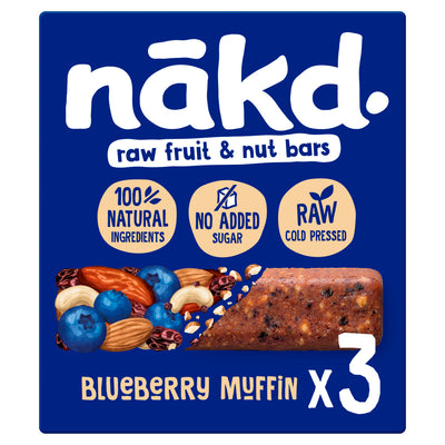 ASDA Nakd Blueberry Muffin Fruit & Nut Bars 3 x 35g- Buy online at McGrocer
