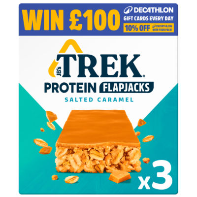 Trek Salted Caramel Protein Flapjacks 3 x 40g (British brand)