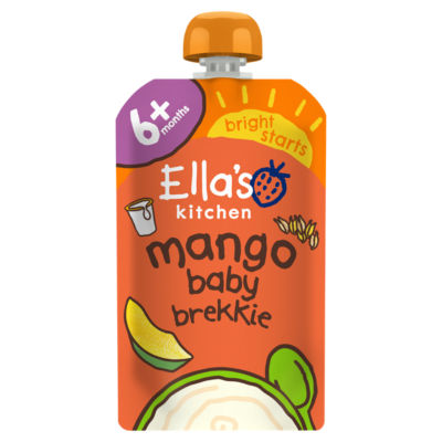 ASDA Ella's Kitchen Organic Mango Baby Brekkie Pouch 6+ Months 100g- Buy online at McGrocer