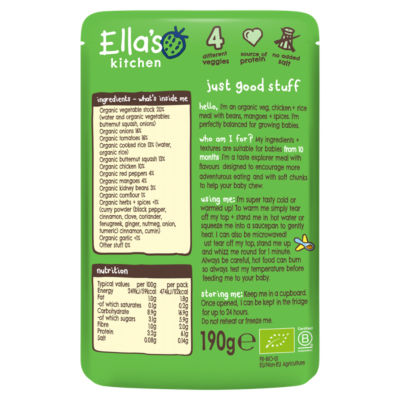 Ella's Kitchen Caribbean Chicken baby food 190g - British product