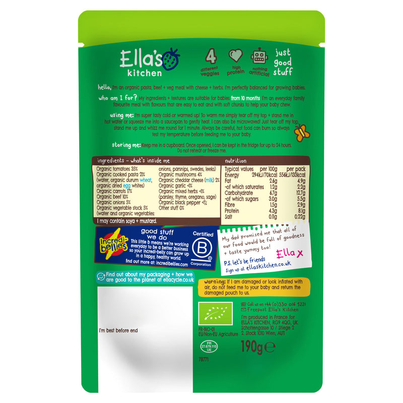 Ella's Kitchen Spag Bol baby meal 190g - British product