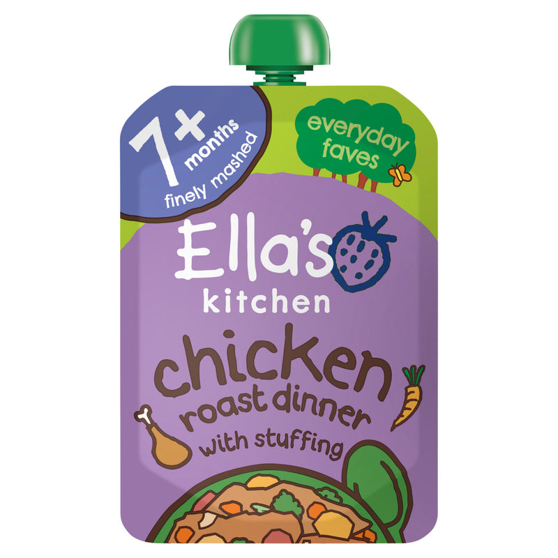 Ella's Kitchen cherry chicken roast dinner baby food 130g - British product