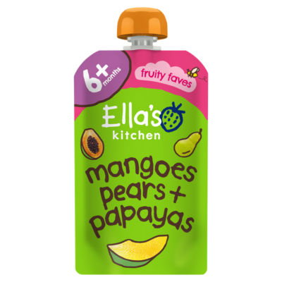 ASDA Ella's Kitchen Organic Mangoes, Pears and Papaya Baby Food Pouch 120g- Buy online at McGrocer