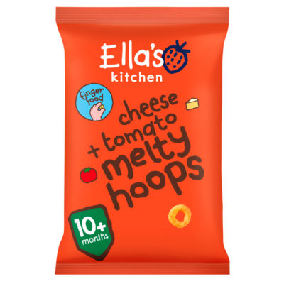 Ella's Kitchen Cheese and Tomato Melty Hoops baby snack 20g - British product