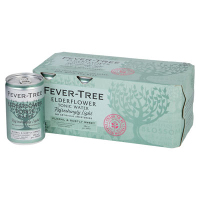 Fever-Tree Refreshingly Light Elderflower Tonic Water 8 x 150ml - British product