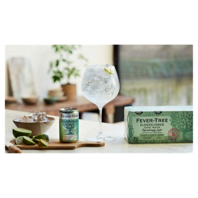 Fever-Tree Refreshingly Light Elderflower Tonic Water 8 x 150ml - British product