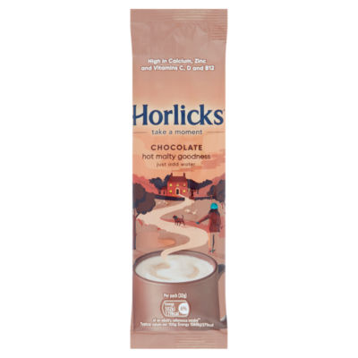 Horlicks chocolate malted drink 32g, UK version