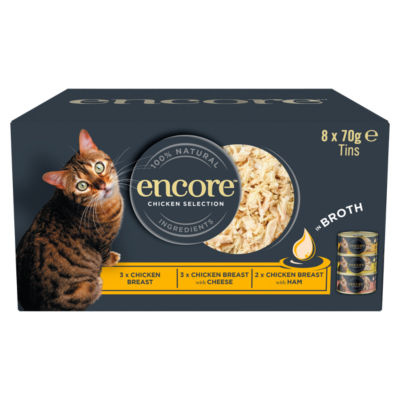 Encore chicken wet cat food 8x70g - British product
