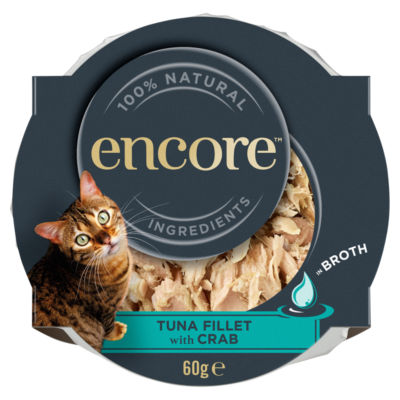 Encore tuna fillet with crab cat food 60g, UK version