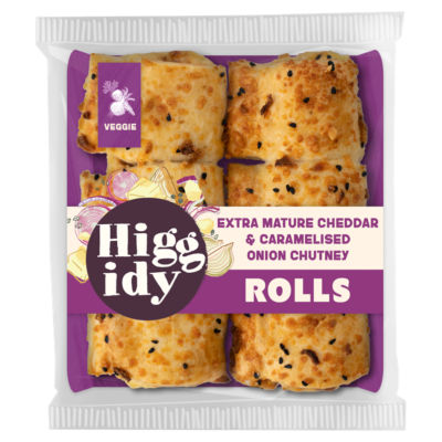 Higgidy cheddar onion rolls 160g pack, UK version