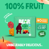 BEAR fruktsnacks eple og solbær 5x20g, UK-versjon