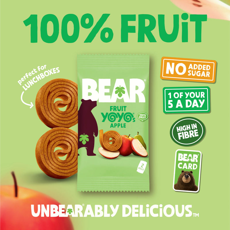 BEAR Fruit Yoyos Apple 4 x 20g, UK version