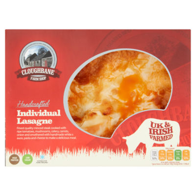 Cloughbane handcrafted lasagne ready meal 400g (British brand)