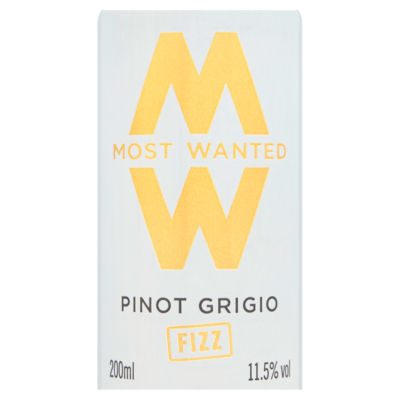 Most Wanted Pinot Grigio Fizz 200ml , imported from the UK