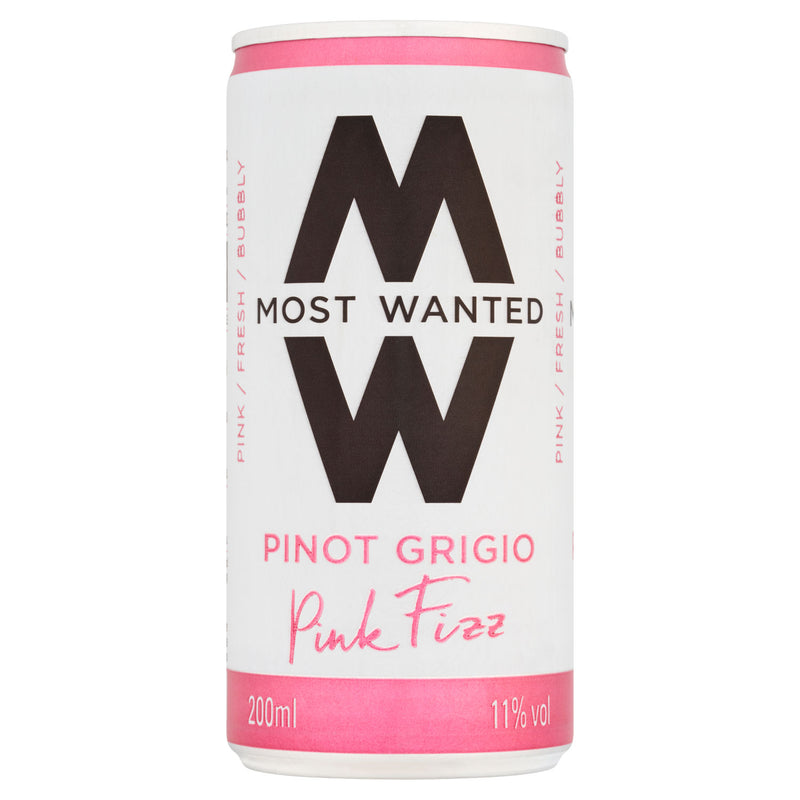 Most Wanted Pinot Grigio Pink Fizz 200ml, imported from the UK