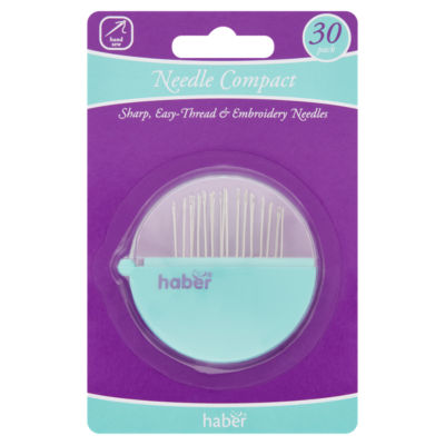 Haber sewing needles compact 30 pack, UK version