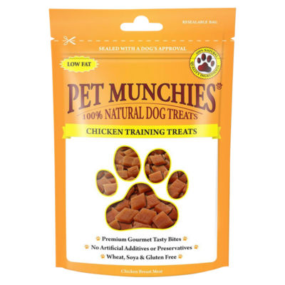 Pet Munchies chicken training treats 50g, imported from the UK