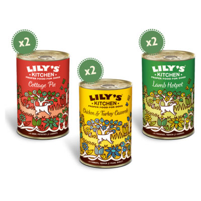 Lily's Kitchen wet dog food Classic Dinners Multipack 6 x 400g, UK version