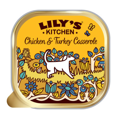 Lily's Kitchen wet dog food chicken and turkey casserole 150g, UK version