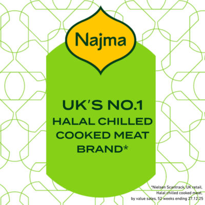 Najma smoked turkey rashers ready-to-eat 150g, imported from the UK