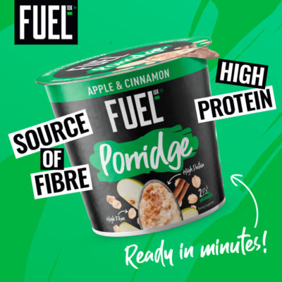FUEL10K High Protein Apple & Cinnamon Porridge Pot