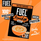 FUEL10K Salted Caramel Protein Porridge Sachets 10x36g - British product