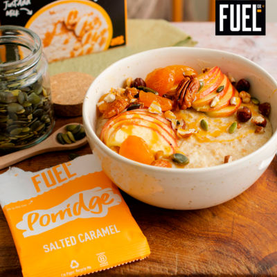 FUEL10K Salted Caramel Protein Porridge Sachets 10x36g - British product