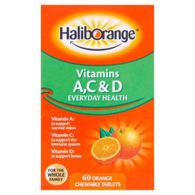 Haliborange Orange chewable vitamins 60 tablets, imported from the UK