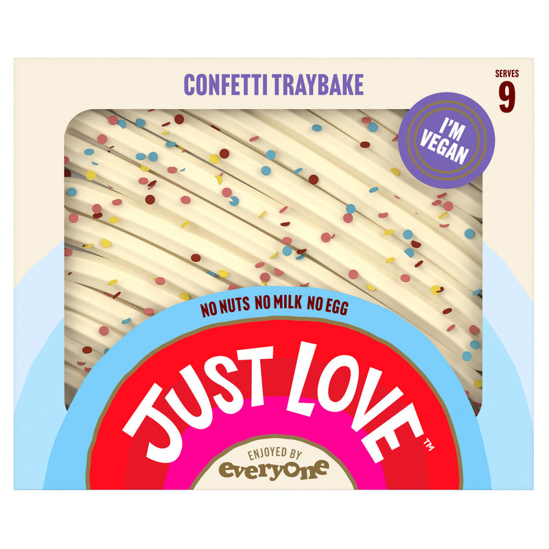 Just Love Confetti Traybake sponge cake, UK version