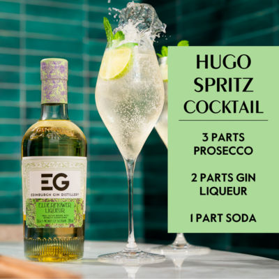Edinburgh Gin Elderflower Liqueur 50cl, imported from the UK