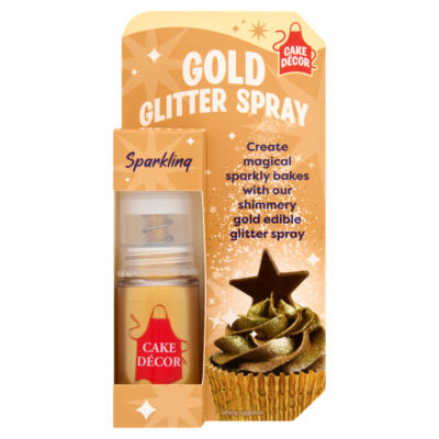 Cake Decor gold glitter spray edible cake decoration 4g - British product