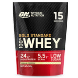 ASDA Optimum Nutrition Gold Standard Whey Protein Powder Vanilla Ice Cream 450g- Buy online at McGrocer