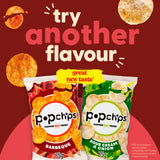 Popchips Sea Salt & Vinegar crisps 85g, imported from the UK