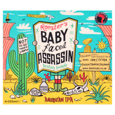 Roosters Brewery Baby-Faced Assassin IPA 4x330ml - British product