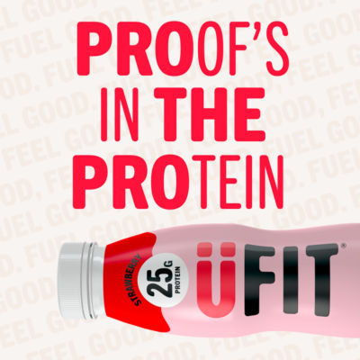 UFIT Strawberry High-Protein Milkshake 330ml (British brand)