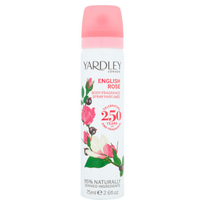 Yardley English Rose Body Fragrance 75ml (British brand)