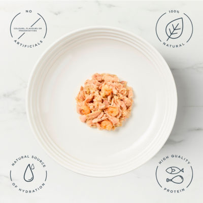 Encore Tuna with Prawn wet cat food pouch 70g - British product